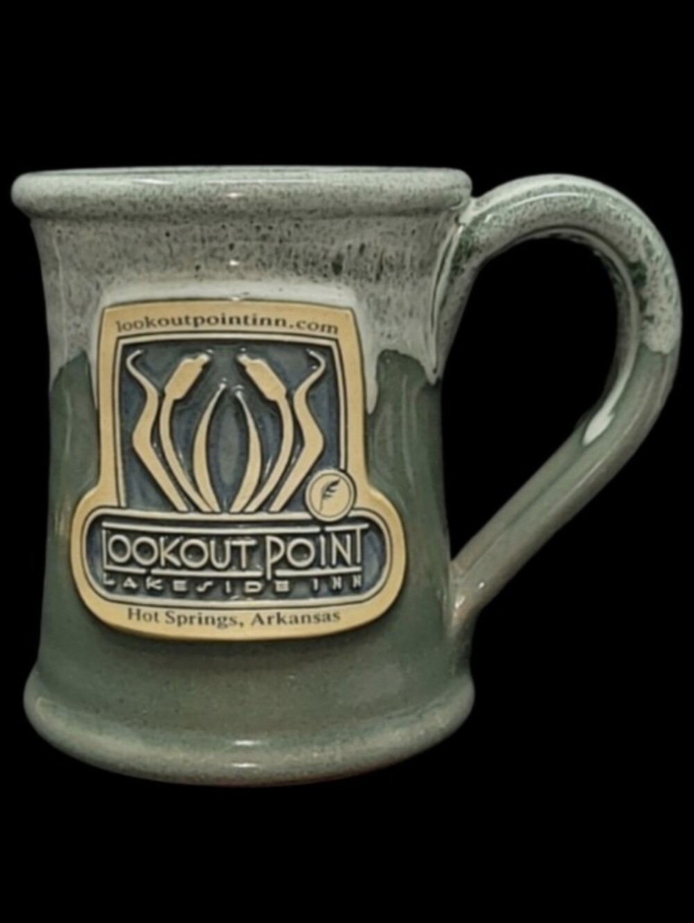 2013 DENEEN POTTERY"LOOKOUT POINT LAKESIDE INN HOT SPRINGS,AR." HAND-THROWN-USA